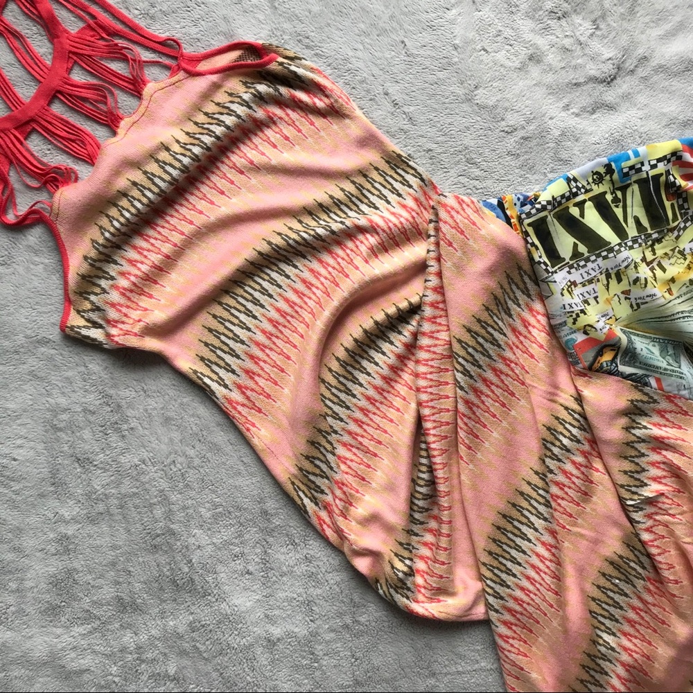 Aratta Silent Journey Knit Chevron NYC Maxi Dress